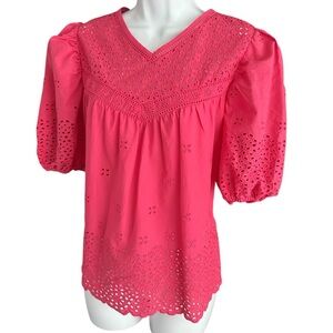 INDUSTRY Republic | Pink Eyelet Blouse Sz M NWT